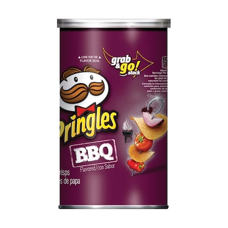Pringles Pringles BBQ Potato Crisps 5.5 oz Can, PK14 675808
